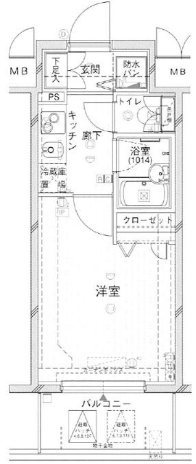 亀戸駅 徒歩9分 6階の物件間取画像