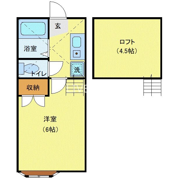 サンライズコーポの物件間取画像