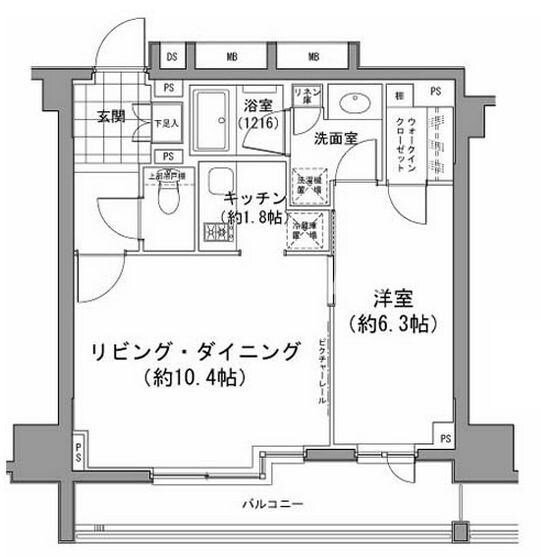 パークハビオ八丁堀の物件間取画像