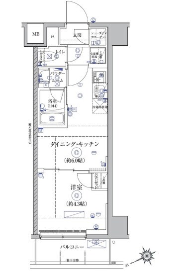 亀戸駅 徒歩10分 2階の物件間取画像