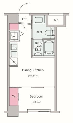 レジディア新川の物件間取画像