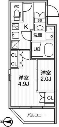 ﾘﾃﾗｽ清澄白河の物件間取画像