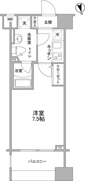 メインステージ白金高輪駅前の物件間取画像