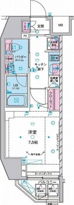 ジェノヴィア麻布十番グリーンヴェールの物件間取画像