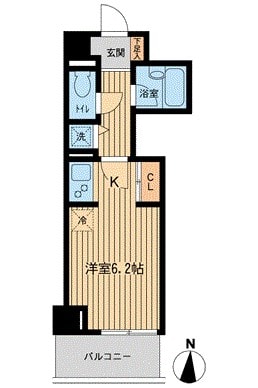 住吉駅 徒歩3分 6階の物件間取画像