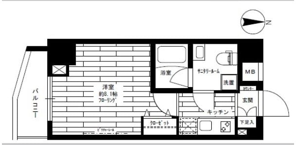 亀戸駅 徒歩6分 3階の物件間取画像