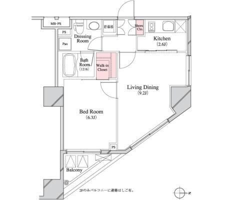 パークキューブ八丁堀の物件間取画像