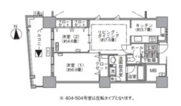 アクティ汐留の物件間取画像