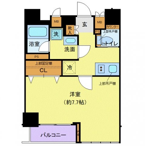 ディアレイシャス市谷薬王寺の物件間取画像