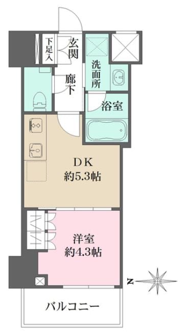 ザ・パークワンズ深川門前仲町の物件間取画像