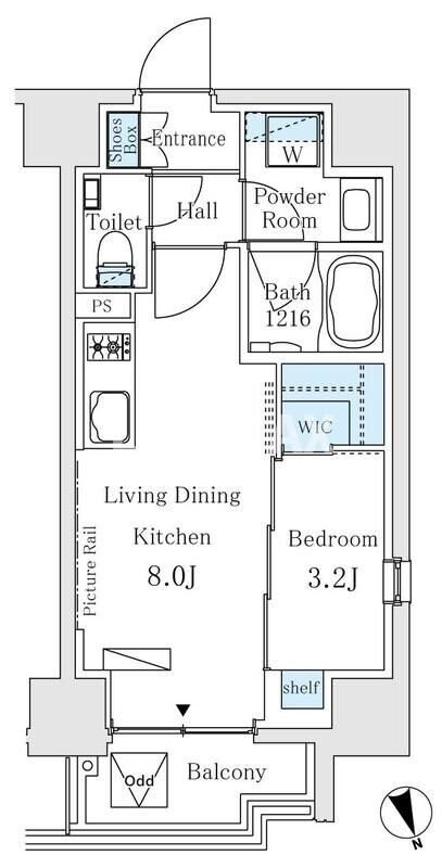 イプセ御成門の物件間取画像