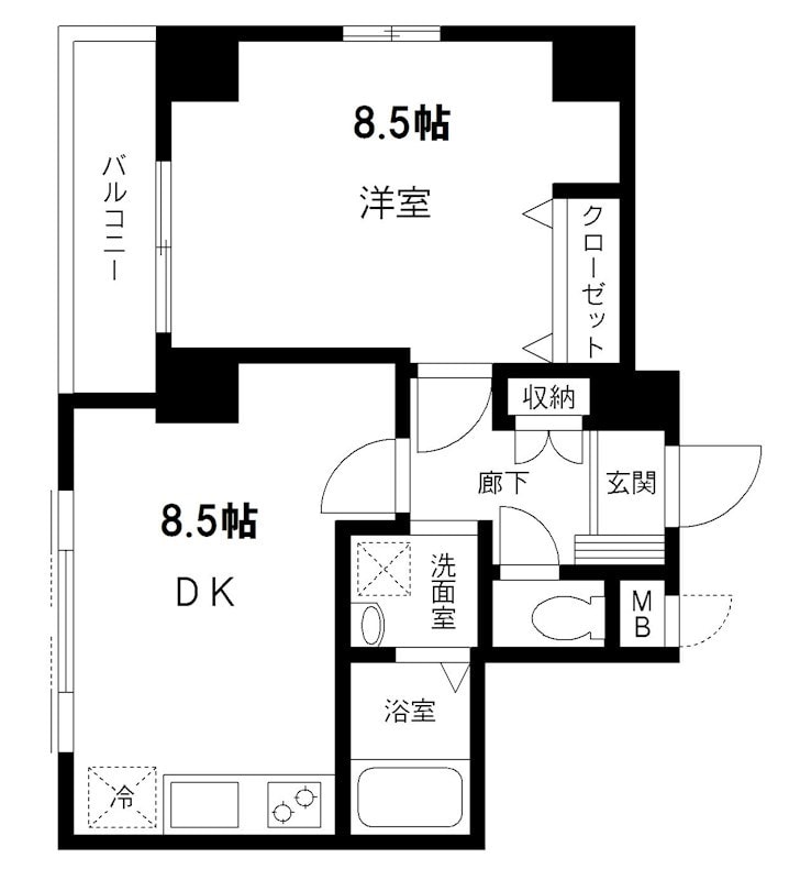 リバーシア佃の物件間取画像