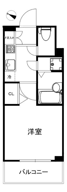 ハーモニーレジデンス田町♯００２の物件間取画像