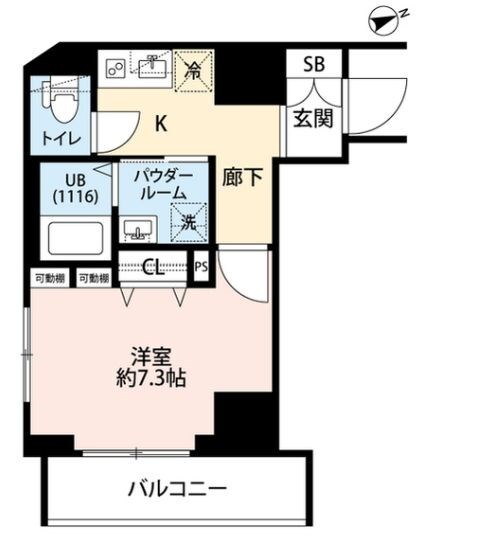 門前仲町駅 徒歩5分 9階の物件間取画像