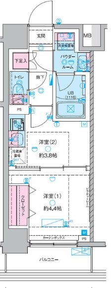 木場駅 徒歩7分 2階の物件間取画像