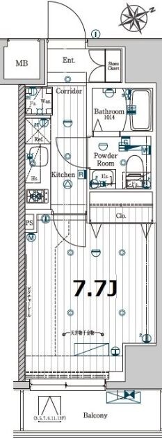 メイクスデザイン門前仲町GARDENの物件間取画像