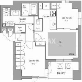 オーパスレジデンス日本橋水天宮の物件間取画像
