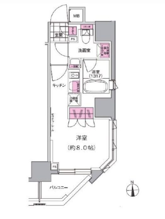 馬喰町駅 徒歩2分 9階の物件間取画像