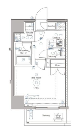 DIPS上野NORTHの物件間取画像