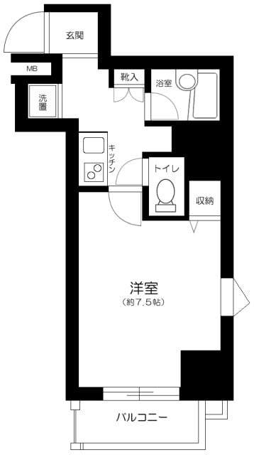 パレステュディオ六本木の物件間取画像