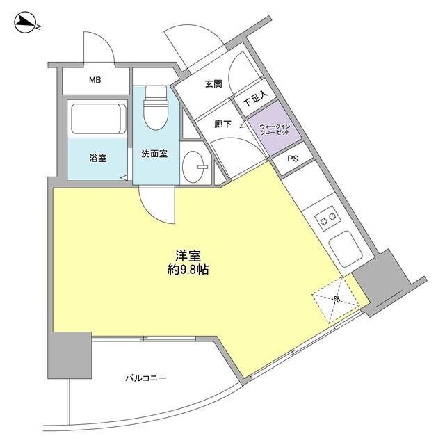 神谷町駅 徒歩3分 9階の物件間取画像