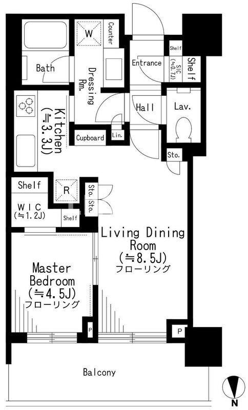 GLOBAL FRONT TOWERの物件間取画像