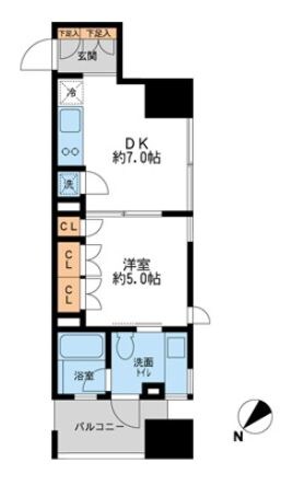 三ノ輪駅 徒歩1分 9階の物件間取画像