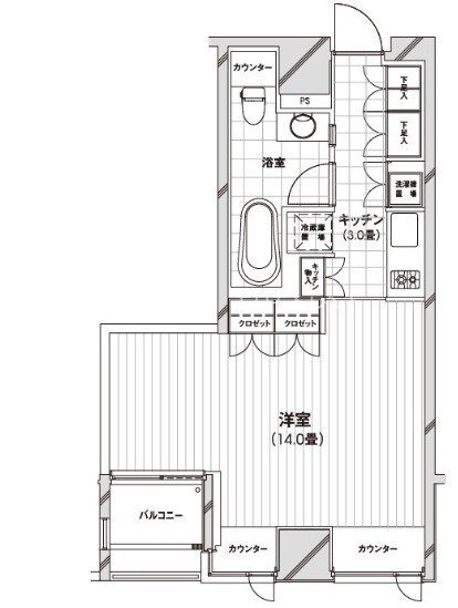 銀座一丁目駅 徒歩2分 13階の物件間取画像