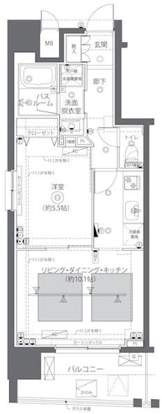 ZOOM日本橋蛎殻町の物件間取画像