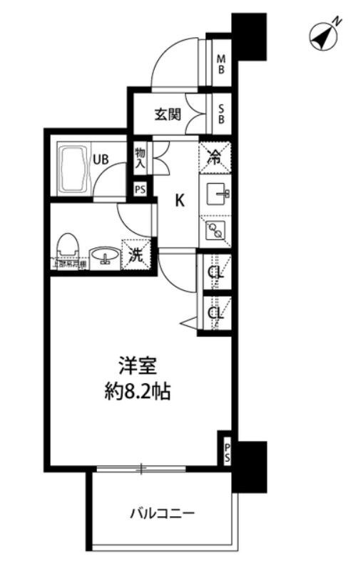 ルクレ日本橋馬喰町の物件間取画像