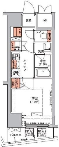 ハーモニーレジデンス三田の物件間取画像