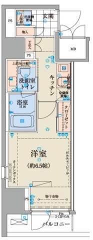 小伝馬町駅 徒歩3分 5階の物件間取画像