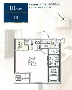 アイルプレミアム月島ドゥーエの物件間取画像