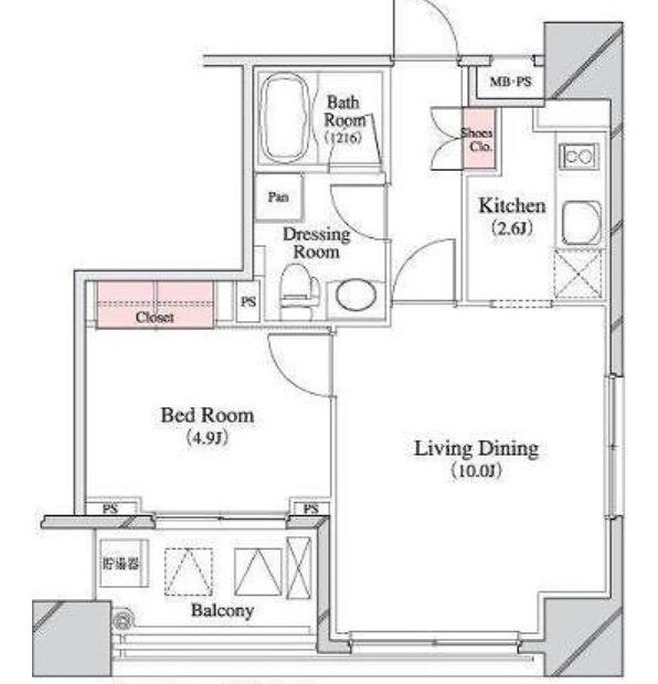 パークキューブ八丁堀の物件間取画像
