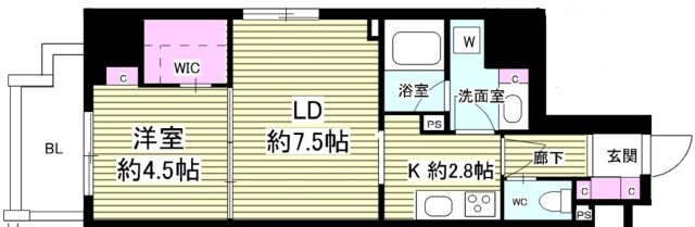 入谷駅 徒歩7分 8階の物件間取画像