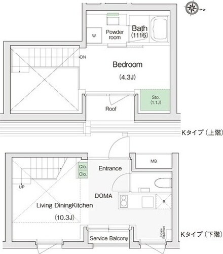 白金高輪駅 徒歩9分 5階の物件間取画像