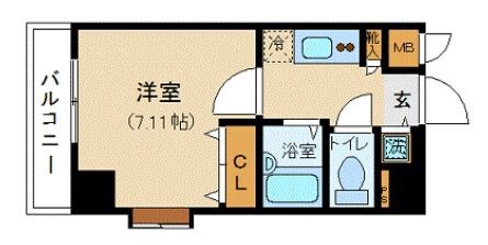 K＆W西新橋の物件間取画像