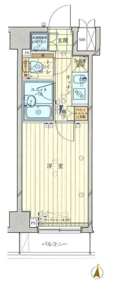 大島駅 徒歩2分 4階の物件間取画像