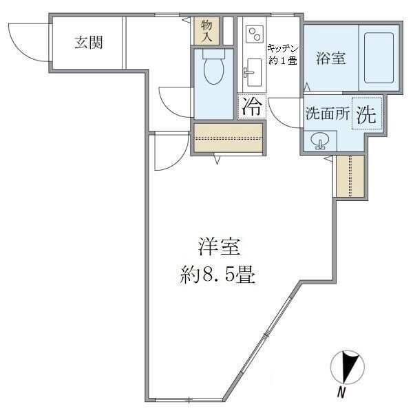 モデュロール上落合の物件間取画像