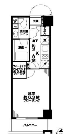 パークリュクス門前仲町monoの物件間取画像