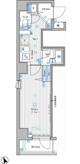 ガーラ・ステーション新宿牛込柳町の物件間取画像