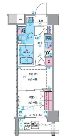 浅草駅 徒歩15分 7階の物件間取画像