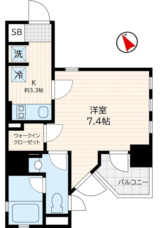 門前仲町駅 徒歩2分 6階の物件間取画像