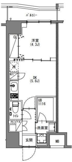 Ｓ－ＲＥＳＩＤＥＮＣＥ新宿御苑の物件間取画像