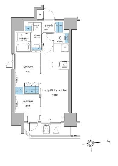 ルフォンプログレ上野マークスの物件間取画像
