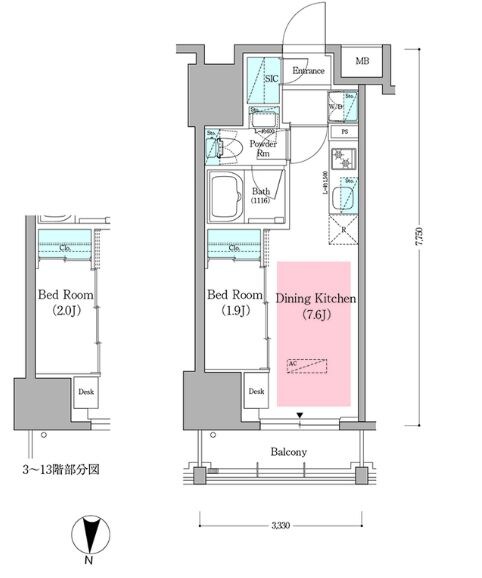 アーバネックス深川住吉Ⅲの物件間取画像