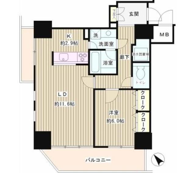 目黒駅 徒歩8分 8階の物件間取画像