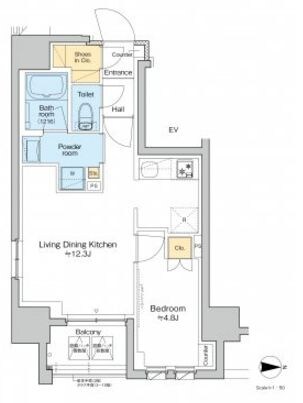 プラウドフラット浅草アベニューの物件間取画像