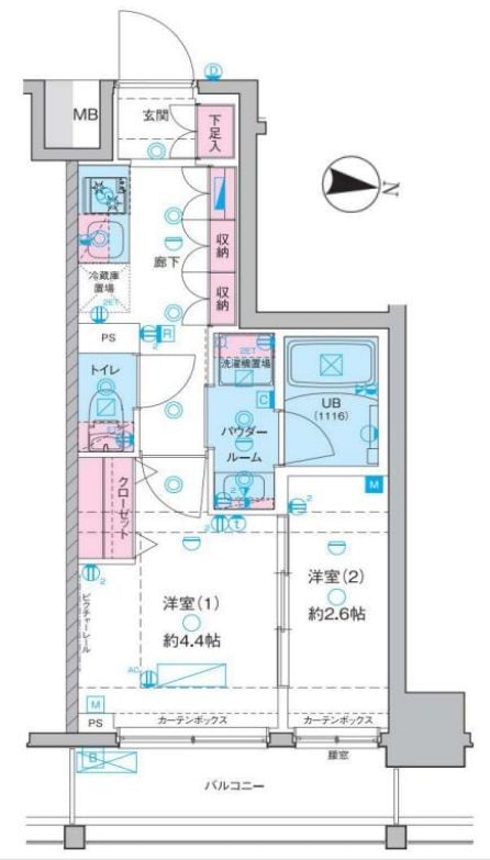 GENOVIA木場Ⅱの物件間取画像