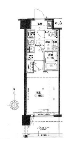 森下駅 徒歩1分 7階の物件間取画像